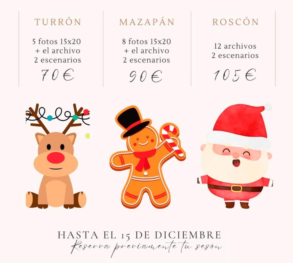 precios sesión fotos navidad 2024